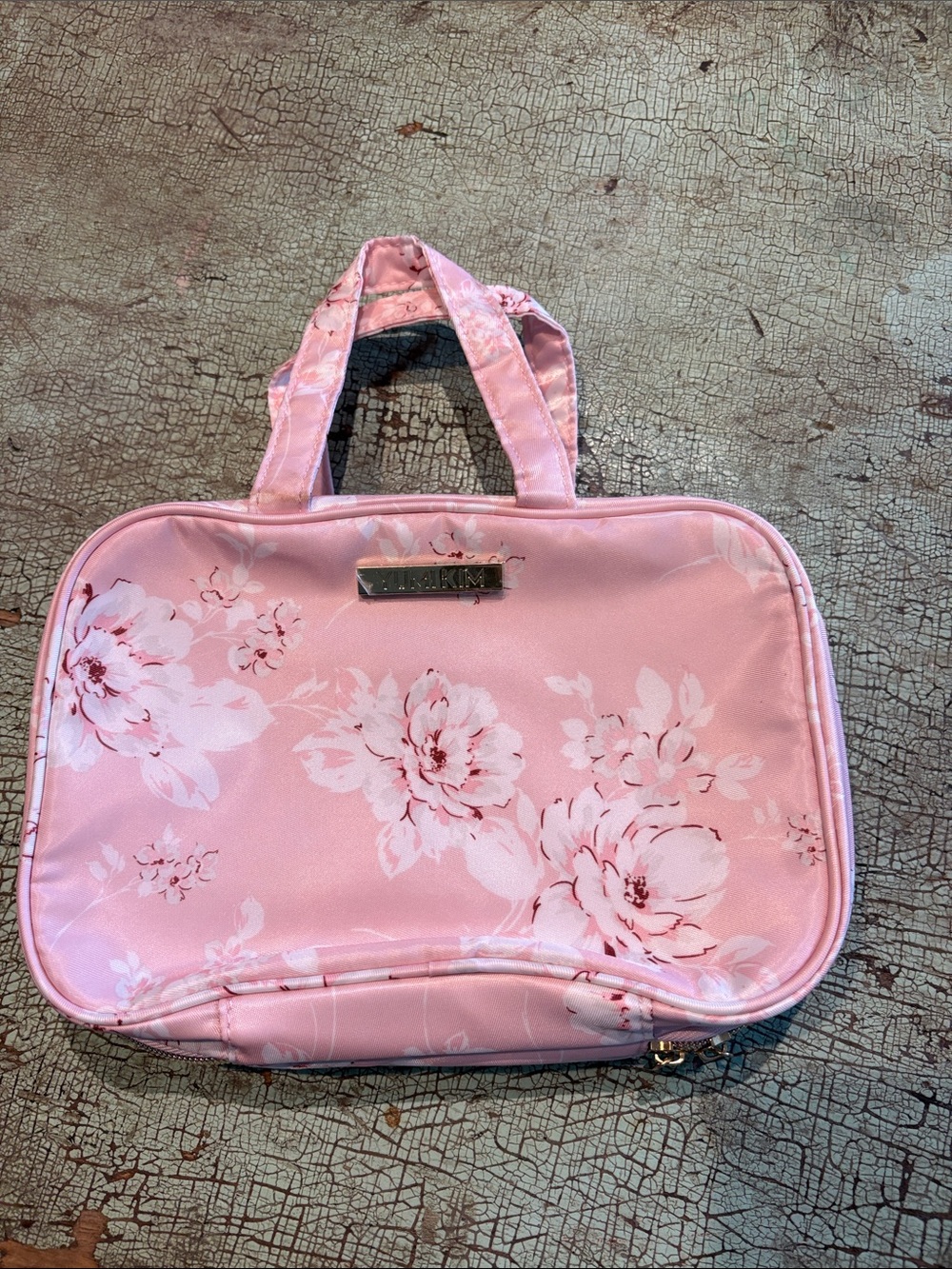 Yumi Kim Pink Floral Hanging Travel Toiletry Cosmetic Organizer Bag